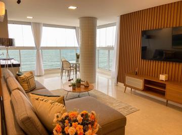 Apartamento · 155m² · 4 Quartos · 3 Vagas · Luxo TOTAL Frente para o Mar! 4 Suítes Mobiliadas na Praia do Morro – R$2,9 Milhões!