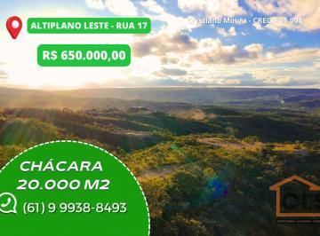 Rural · 20000m² · 1 Quarto · 1 Vaga · Venda, Chácara com vista para o vale, 2 ha, Rua 17, Altiplano Leste
