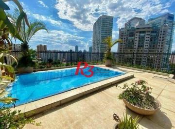 245f9adec063b3baa89ba6a07a1fbefca9ab2ffb · Cobertura com 5 dormitórios à venda, 336 m² por R$ 3.000.000,00 - Ponta da Praia - Santos/SP
