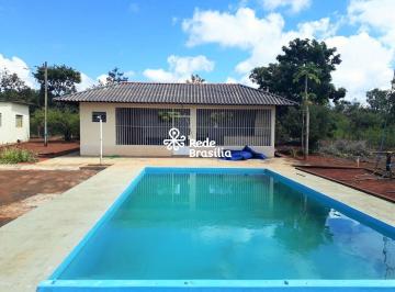 1 - Piscina com fachada | Foto_migracao | 0 · Núcleo Rural de Santa Maria | Chácara com 4 quartos - sendo 2 suítes - área de lazer - Zona de Dinam