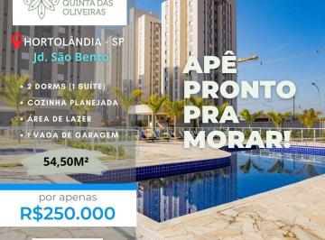 202410071701136379.jpg · Apartamento para Venda em Hortolândia, Jd São Bento, 2 dorm, 1 suíte, 2 ban