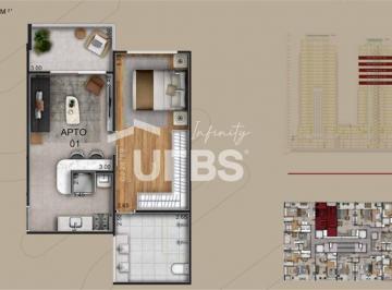 Apartamento · 51m² · 1 Quarto · 1 Vaga · Flat no Euro Towers