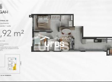 Apartamento · 59m² · 2 Quartos · 1 Vaga · Singah Flamboyant - Jardim Goiás