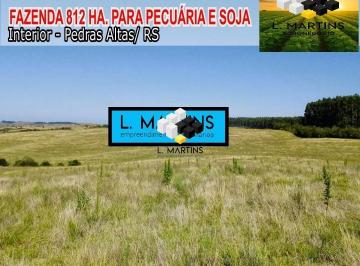 Rural · 812ha · Vende-se Fazenda Área Rural em Pedras Altas RS Soja Pecuária