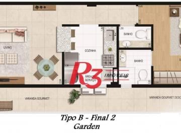 e5d856045d7cd9750a8bfb032f43cb33a9c1749a · Apartamento Garden à venda, 58 m² por R$ 835.000,00 - Boqueirão - Santos/SP