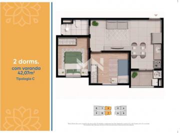 Apartamento · 42m² · 2 Quartos · 1 Vaga · Apartamento na planta, no Edifício Bella Verona, com 42 m ²