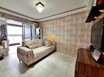 Sala · Apartamento Mobiliado com Vista para o Mar e 2 Suítes na Pompéia – Santos/SP