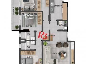 cd3e7c601e61154bd562b4f6f5115b8dc2f855c5 · Apartamento à venda, 150 m² por R$ 2.510.637,09 - Aparecida - Santos/SP