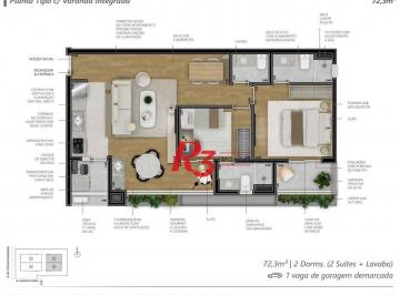 e8bf61142680feb90edd8b088ecdd4b6e0a3eb8c · Apartamento à venda, 72 m² por R$ 1.702.167,78 - Boqueirão - Santos/SP