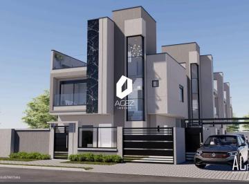 Casa · 128m² · 3 Quartos · 2 Vagas · Sobrados Novos à Venda no Capão Raso – Curitiba/PR | Terraço com Churrasqueira!