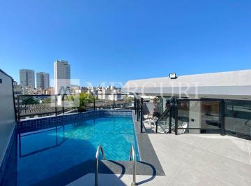 0ab8e6e8e2c84a378e7d70b0d447e552467a4c19 · Cobertura no Guarujá, Enseada, com vista para o Mar, 4 Quartos, 1 Suíte e Espaço Gourmet com Piscina