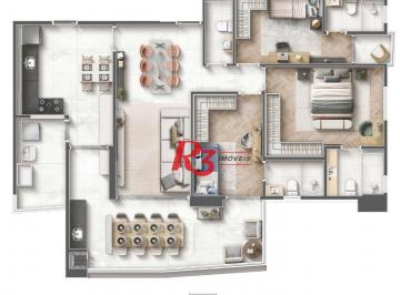 36f241ecd2d51a2357d6dc974eb8212f4e38ee77 · Apartamento à venda, 116 m² por R$ 1.833.245,26 - Embaré - Santos/SP