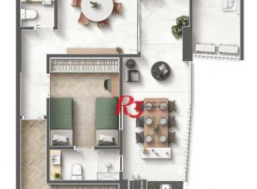 f4d92dbc9958f4b7cd548ccab1bf11af0c2ea0a2 · Apartamento à venda, 96 m² por R$ 1.463.186,45 - Embaré - Santos/SP