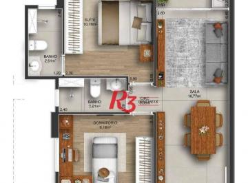 4041c8a8b72ce8ff48ac60f140250b802adc154e · Apartamento à venda, 74 m² por R$ 833.490,00 - Gonzaga - Santos/SP