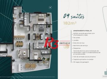 e0d95b7acc63b3d456dd9cc50d8111d60753b378 · Apartamento à venda, 182 m² por R$ 2.599.982,20 - Ponta da Praia - Santos/SP