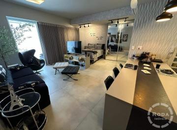 Apartamento · 54m² · 1 Quarto · 1 Vaga · Studio Frente ao Mar na Pompéia – Alto Padrão e Lazer Completo