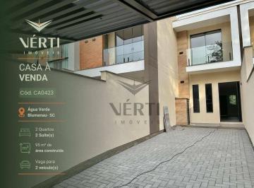 d880cc8ba5a9c11f6fbd6c696cfd4ad6182cfe97 · Casa NOVA com 2 suítes à venda, 95 m² - Água Verde - Blumenau/SC