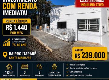 202605131639014656.png · Casa para Venda em Santa Maria, Itararé, 3 dormitórios, 1 suíte, 3 banheiros, 1 vaga