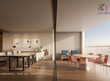 Living e Varanda · Apartamento de 140.97m² no bairro Água Verde, com 3 quartos (2 suítes), 3 banheiros e 2 vagas de gar
