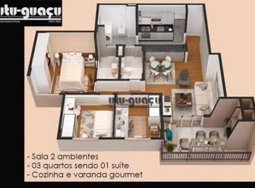 a51a891bdb853a2088af71b0d228becb825e597d · Apartamento com 3 dormitórios à venda, 85 m² por R$ 650.000,00 - Padre Bento - Itu/SP