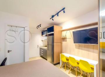 Apartamento · 25m² · 1 Quarto · Studio mobiliado à venda em Santa Cecília com sacada próximo ao Metrô República e Sesc 24 de Maio