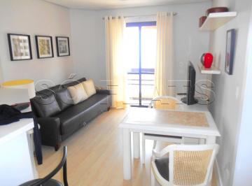 Apartamento · 45m² · 1 Quarto · 1 Vaga · Lindo flat no Itaim Bibi para locação muito próximo da Av Brig. Faria Lima e Av 9 de Julho.