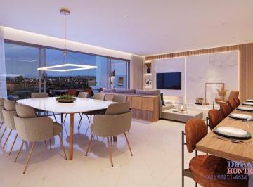 Apartamento · 110m² · 3 Quartos · 2 Vagas · Apartamento de 109.98m² no bairro Mossunguê, com 3 quartos (1 suíte), 3 banheiros e 2 vagas de garag