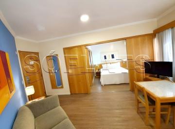 Apartamento · 30m² · 1 Quarto · 1 Vaga · Flat no Hampton Park para locação próximo a Av. 9 de Julho, Shopping Pamplona e Av. Paulista.