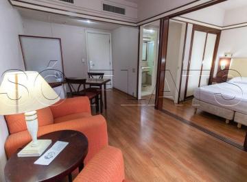 Apartamento · 28m² · 1 Quarto · 1 Vaga · Flats no Jardins para Locação com 1x dormitório, serviços, lavanderia coletiva, luz e vaga de carro.