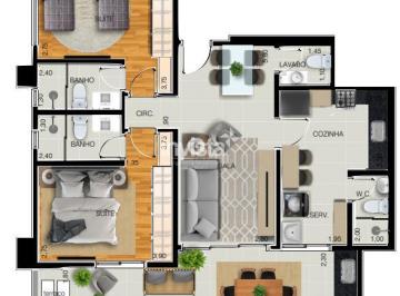 Apartamento · 98m² · 2 Quartos · 2 Vagas · Apartamento à venda no bairro Embaré