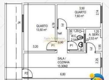 Casa · 56m² · 2 Quartos · 1 Vaga · Casa Nova - Morro Nova Cintra - Santos