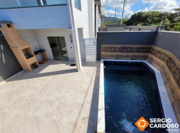 Casa · 80m² · 2 Quartos · 1 Vaga · SOBRADO CONDOMÍNIO FECHADO FRENTE AO MAR COM PISCINA INDIVIDUAL ITANHAÉM SP