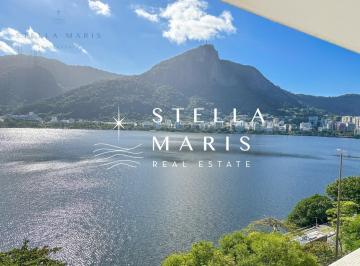 Foto 01 · Lagoa, Apartamento espetacular, com vista frontal e panorâmica da Lagoa e do Cristo Redentor da sala