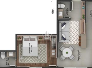 Apartamento · 47m² · 1 Quarto · 1 Vaga · Apartamento 1 Quarto com 1 Suíte - Pedra Branca