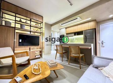 Apartamento · 38m² · 1 Quarto · 1 Vaga · Apartamento para locação 38m² com vaga todo mobiliado localizado no eixo Berrini x Chucrizaidan.