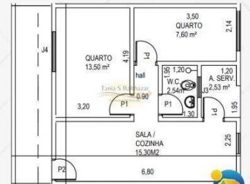 Casa · 56m² · 2 Quartos · 1 Vaga · Casa em Morro de Nova Cintra, Santos/SP de 56m² 2 quartos à venda por R$ 300.000,00
