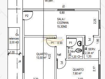 Casa · 74m² · 2 Quartos · 1 Vaga · Casa em Morro de Nova Cintra, Santos/SP de 74m² 2 quartos à venda por R$ 393.000,00