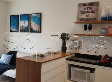 Apartamento · 33m² · 1 Quarto · 1 Vaga · Flat para locação com localização privilegiada próx da Av  Dr Chucri Zaidan e Morumbi Shopping.