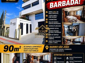 Apartamento · 90m² · 2 Quartos · 1 Vaga · *BELÍSSIMO APARTAMENTO DIFERENCIADO À VENDA – BAIRRO SÃO JOÃO*