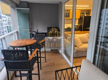 Apartamento · 52m² · 1 Quarto · 1 Vaga · Belíssimo apto de Alto Padrão na Rua Bela Cintra - 1 dormitório, 52mts/aú com garagem, sala com vara