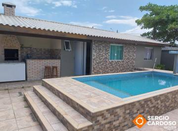 Casa · 120m² · 2 Quartos · 4 Vagas · CASA NA PRAIA EM LOTE INTEIRO 250M²! PISCINA E CHURRAQUEIRA - 300M DO MAR!