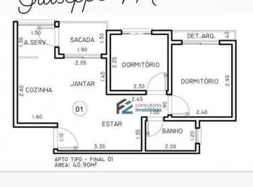 256d50b824897e2ee425eb82f0baaa369e7a47b4 · Apartamento à venda, 41 m² por R$ 320.000,00 - Vila Humaitá - Santo André/SP