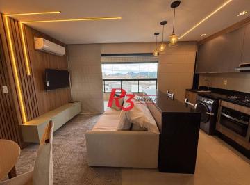 9f799a38e86fa171ba92ec67d6ad228293f6ca15 · Apartamento com 2 dormitórios para alugar, 65 m² por R$ 7.500,00/mês - Ponta da Praia - Santos/SP