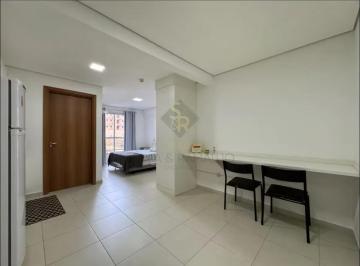 Apartamento · 39m² · 1 Quarto · 1 Vaga · Kitnet para alugar com 39,00m² de área útil e mobiliada no Condomínio Edifício Monte Santo, em Ribei