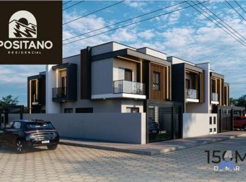 Casa · 122m² · 2 Quartos · 3 Vagas · Sobrado Geminado de Esquina à Venda no Bairro Ubatuba – São Francisco do Sul/SC
