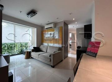 Apartamento · 52m² · 2 Quartos · 1 Vaga · Flat entre a Vila Olímpia e o Brooklin, ótima localização, próximo a Av. dos Bandeirantes.