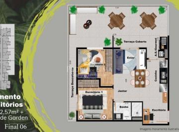 Apartamento · 70m² · 3 Quartos · 1 Vaga · Condomínio Station Garden, 2 ou 3 dormitório na Vila Ré