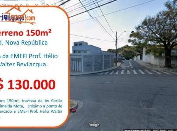 1ca64e94f70ff2aecbeb437377f65f0aba261981 · Terreno à venda, 150 m² por R$ 130.000,00 - Jardim Nova República - São José dos Campos/SP