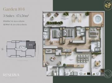 03 PLANTA GARDEN RESERVA RESIDENCE · Apartamento com 3 suítes no bairro Campinas em São José