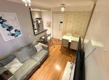 Sala de Estar e Jantar · ** Condomínio Mistral - Lindo apartamento em andar alto c/ ampla varanda gourmet c/ churrasqueira **